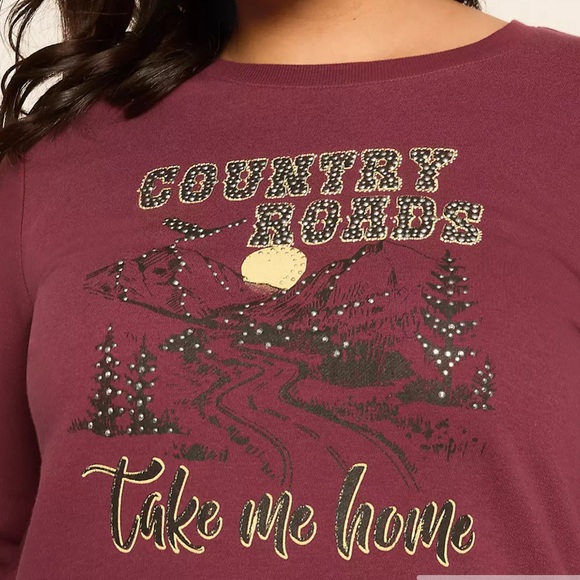 NWT Rhinestone Country Roads Graphic Sweatshirt - Picture 8 of 8